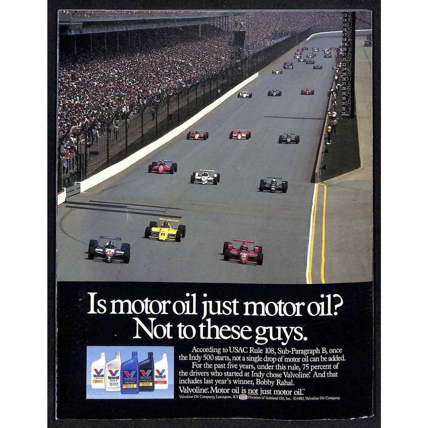1987 Indianapolis 500 Program Racing VGC 175pp 1lb 3oz