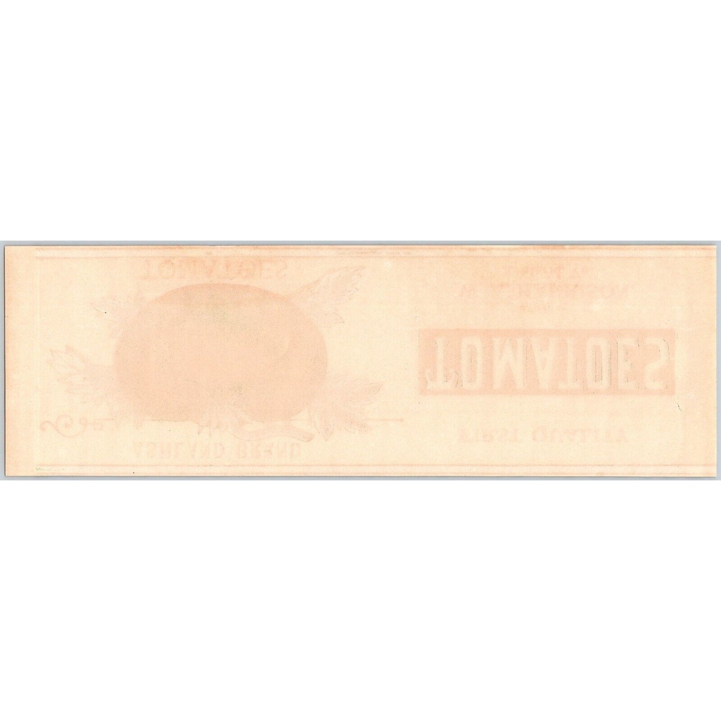 Ashland Brand Tomatoes Paper Can Label W.A. Harrison Ashland, VA c1910's VGC