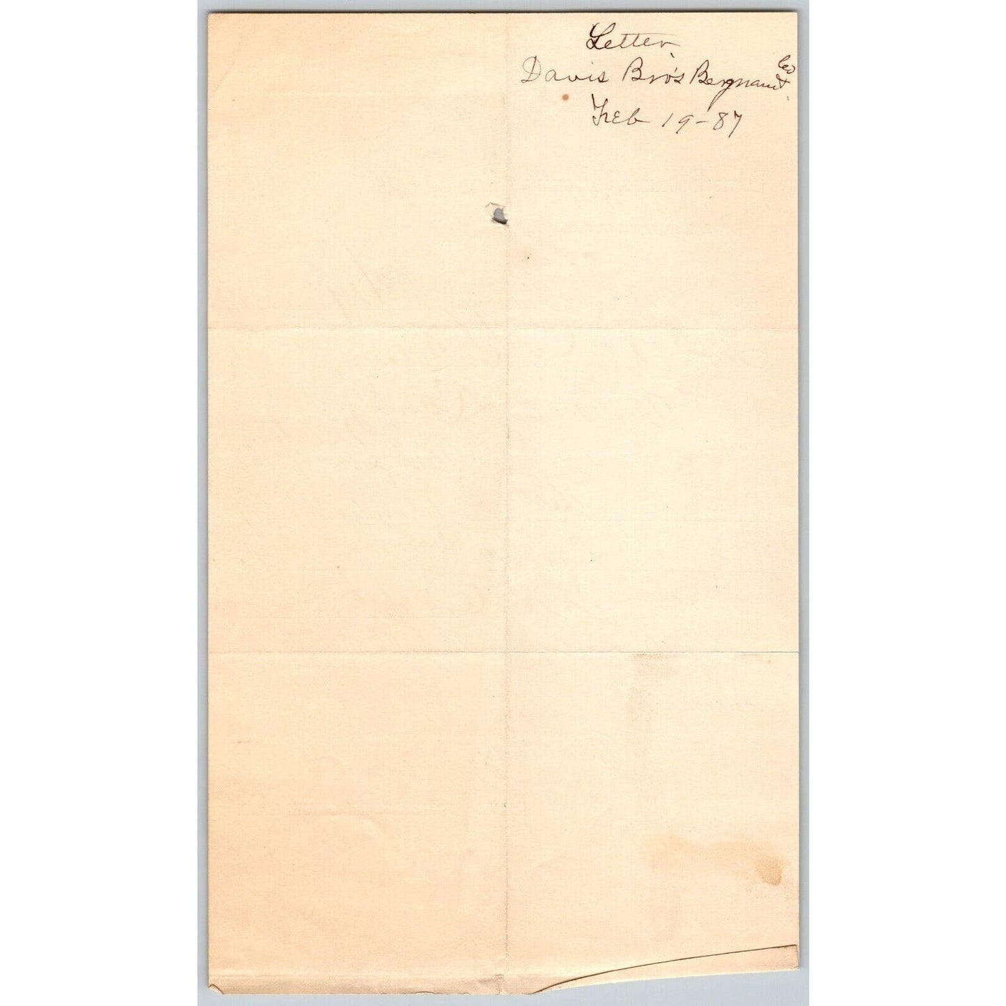 San Francisco Davis Brothers, Bergmann & Co. 1887 R.C. Halliday* Dillon, MT