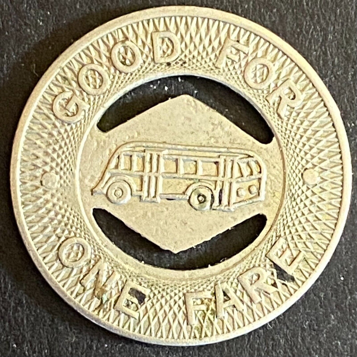 Kalamazoo City Lines G/F One Fare Bus Transit Token 21mm Scarce