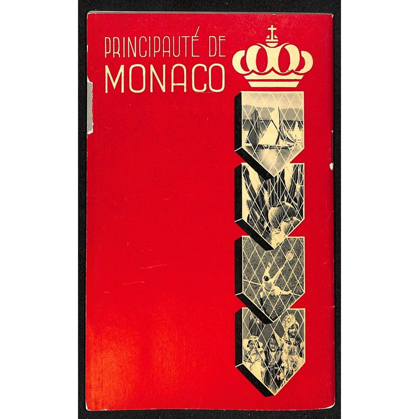 c1930's "Principauté de Monaco" Travel Brochure 32pp + Fold-Out Centerfold Pages