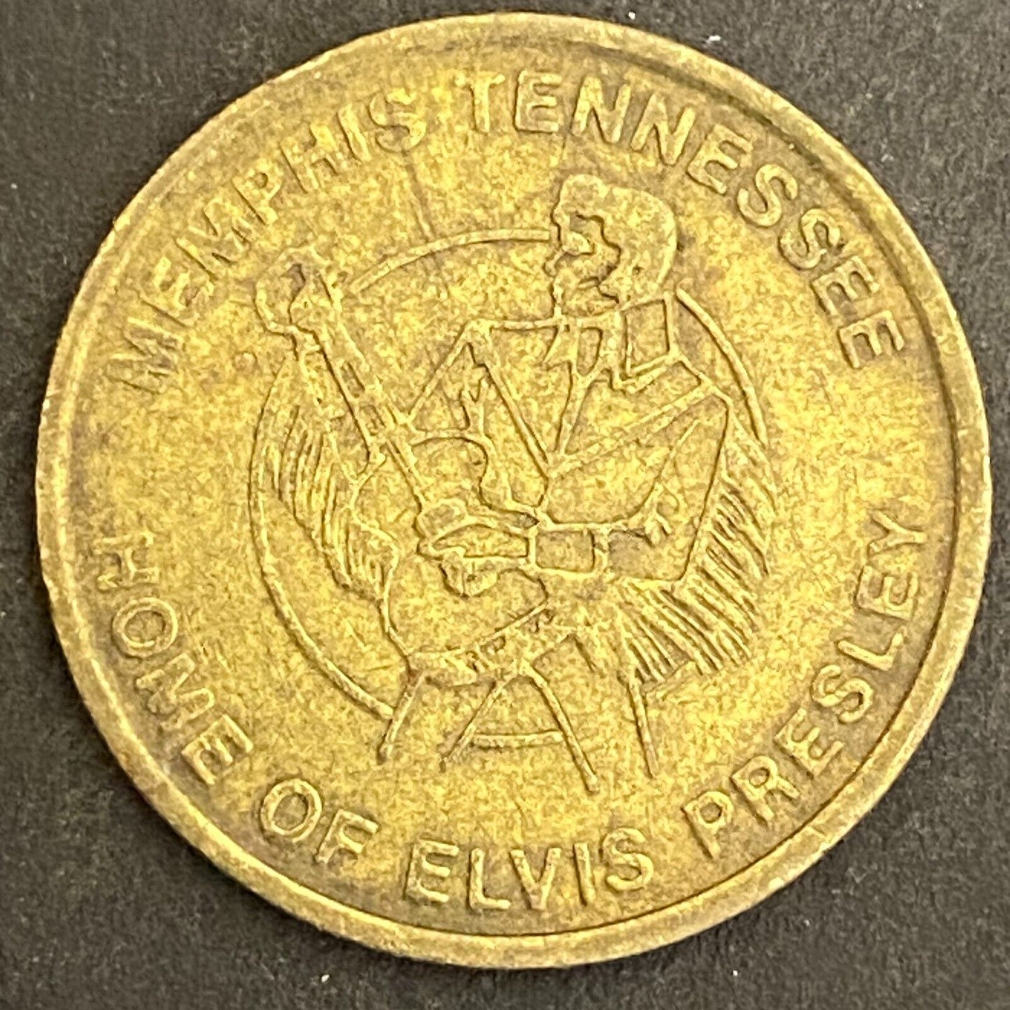 Beale Street / Memphis Home of Elvis Presley Souvenir Token Brass 23mm