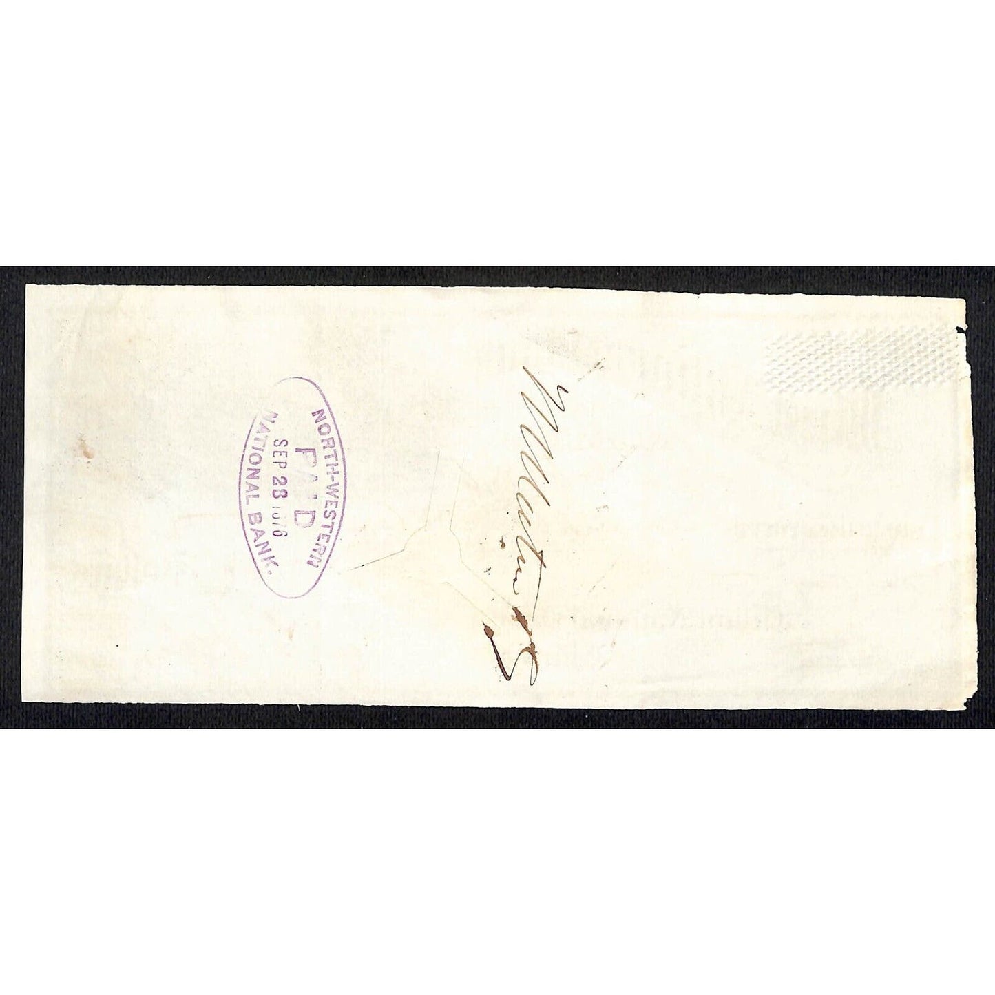First National Bank Albia, Iowa 1876 Bank Check w/ Tax Stamp & Vignette VGC
