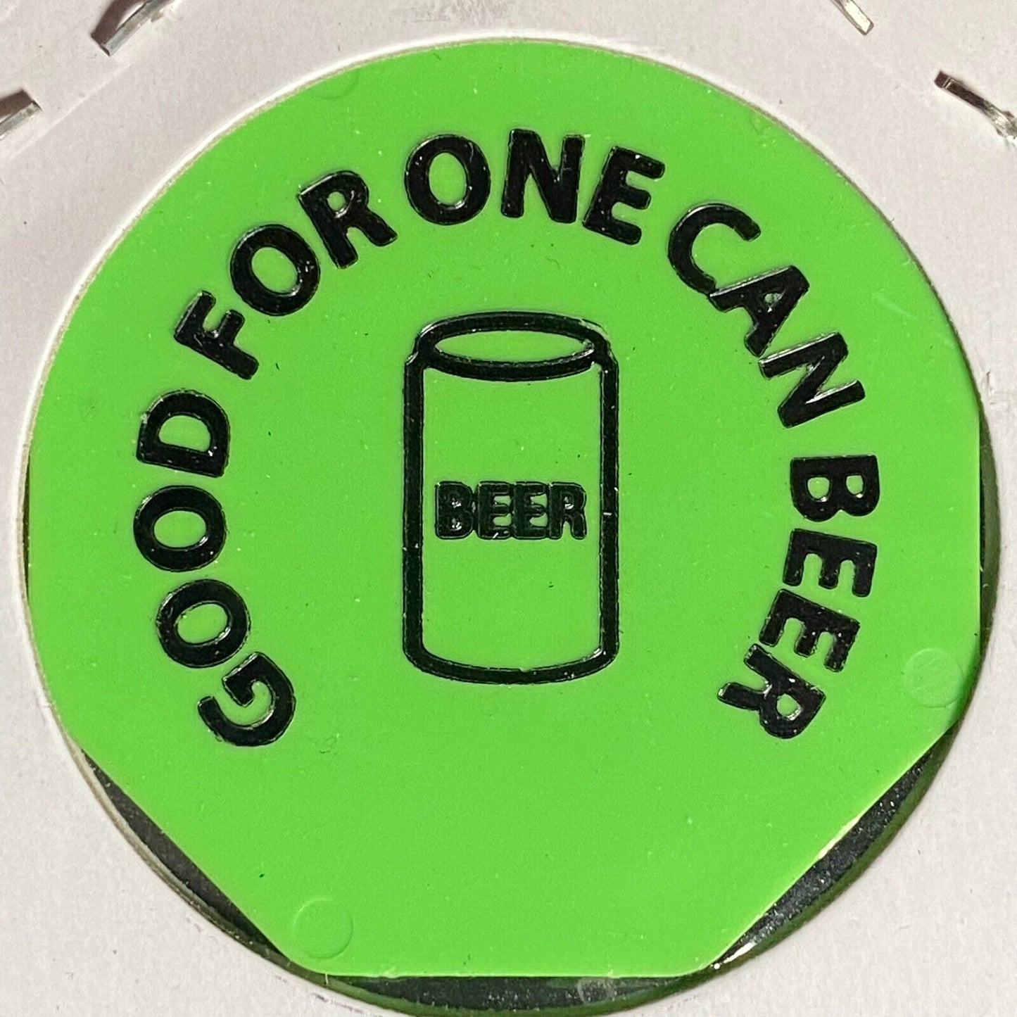 Broad Top, PA Eagle's Nest Bar Restaurant Hex Plastic Token G/F One Can Beer