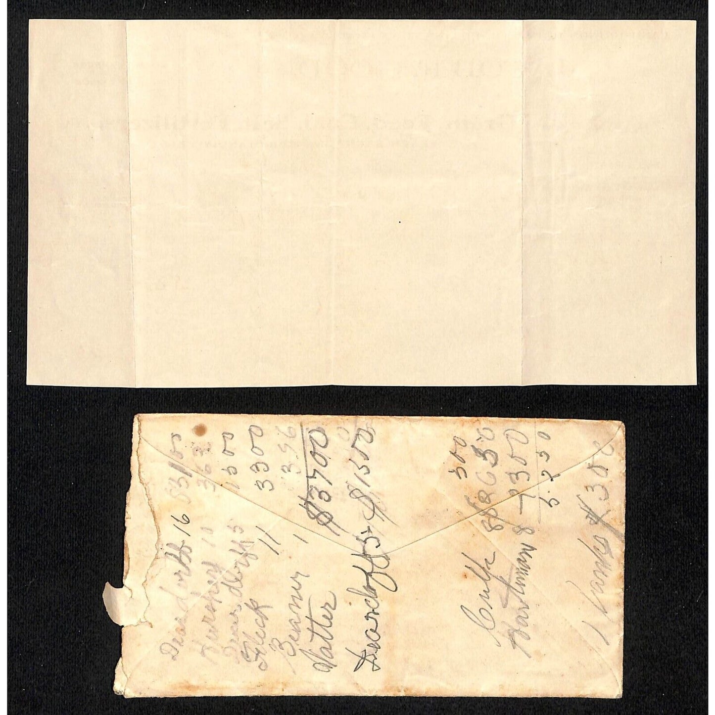 1901 Jacob F. Good Midvale, PA Feed Grain Coal Peaches Billhead + Cover