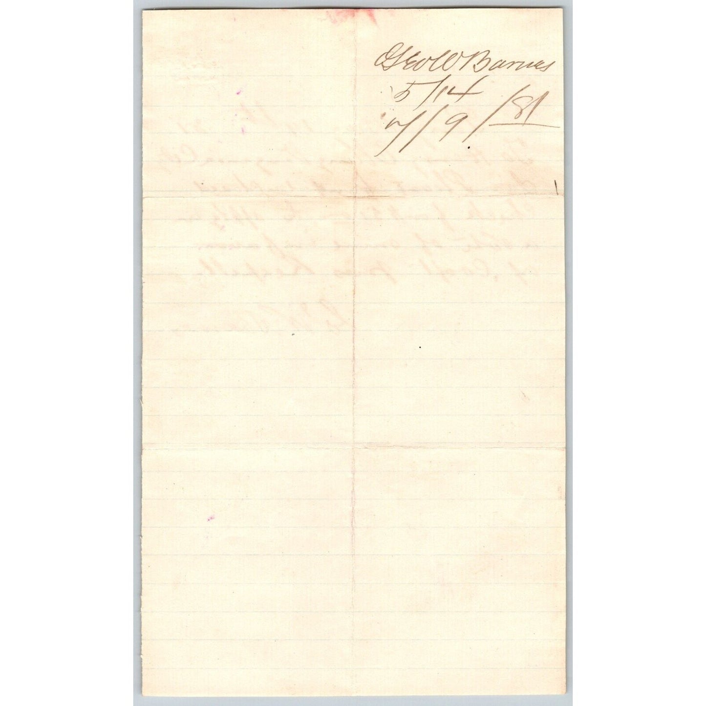 1881 G.W. Barnes Pony, MT ALS to Henry Elling* re: $51 Payment
