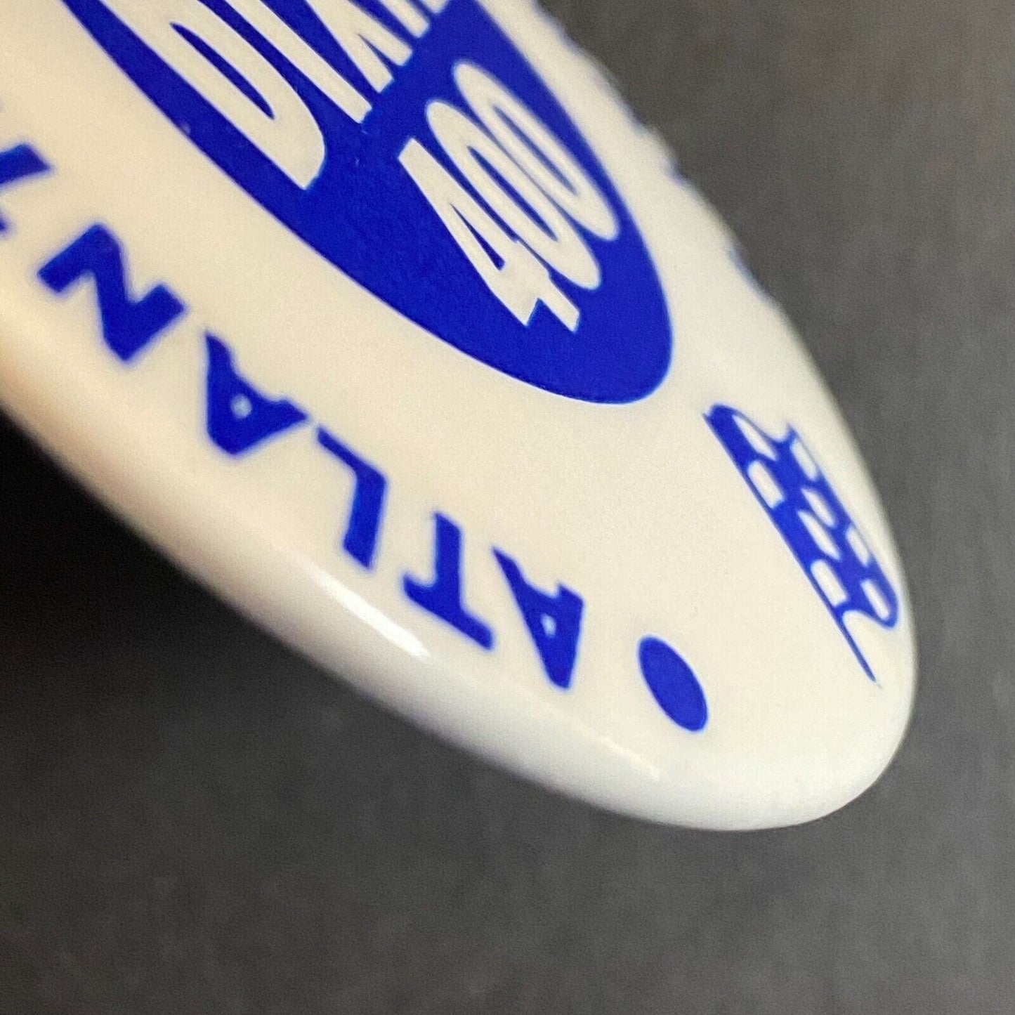 Atlanta International Raceway 1963 Dixie 400 Steel Racing Pinback Button VGC