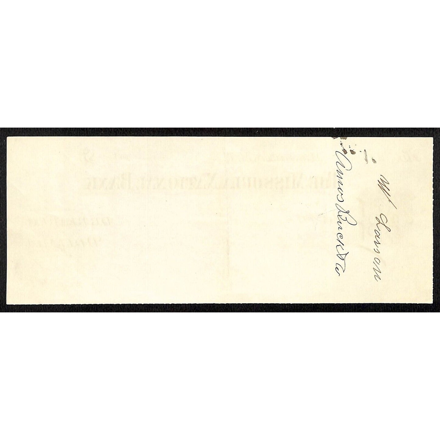 1888 Missoula National Bank Montana Territory Check Helena & Victor Mining #759