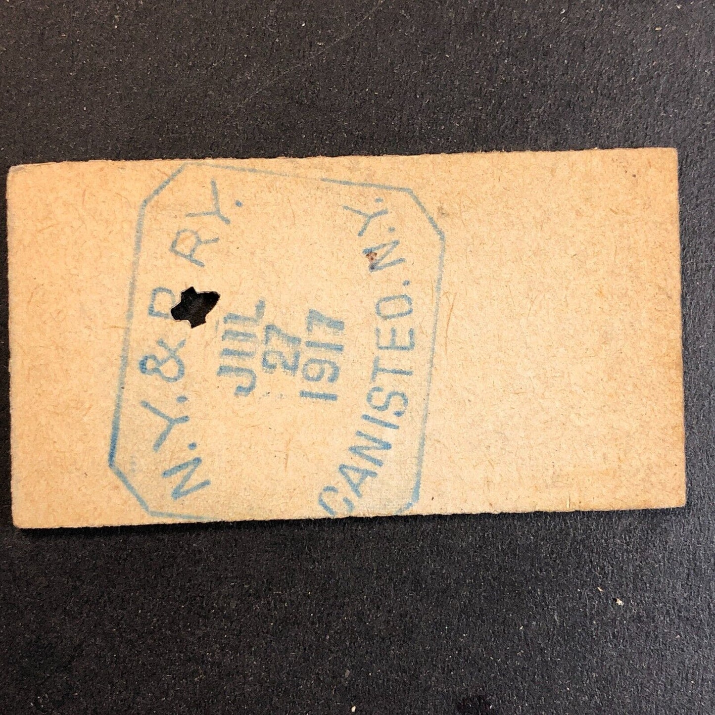 New York & Pennsylvania Railroad July 27 1917 Whitesville, NY Ticket #18285