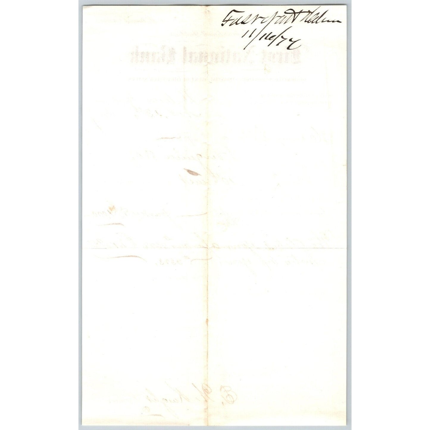 First National Bank Helena, MT 11/13 1877 Payment Advice Henry Elling*