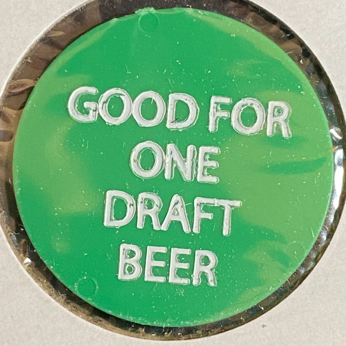 Hershey Italian Lodge Hershey, PA c1970-80's Plastic "G/F One Draft Beer" Token