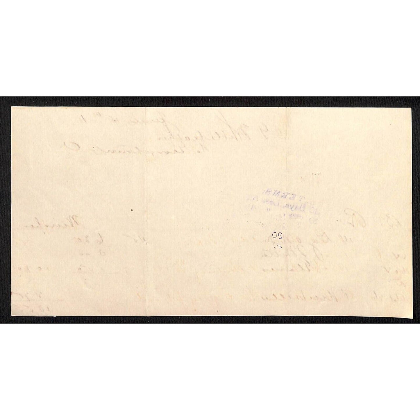 G.M. McKelvey & Co. Broadway NY 1891 Billhead Whiteleather* N. Georgetown Ohio