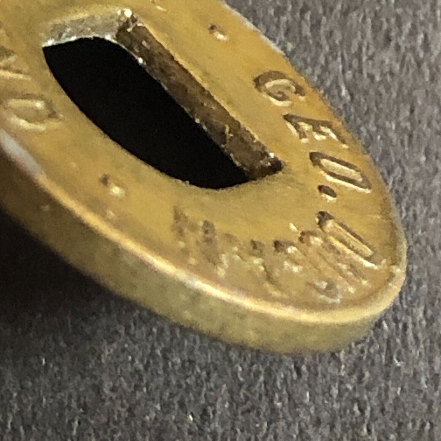 Geo. Dugan Woodland (CA Cigars Billiards) G/F 5c 21mm Trade Token c1920s Brass