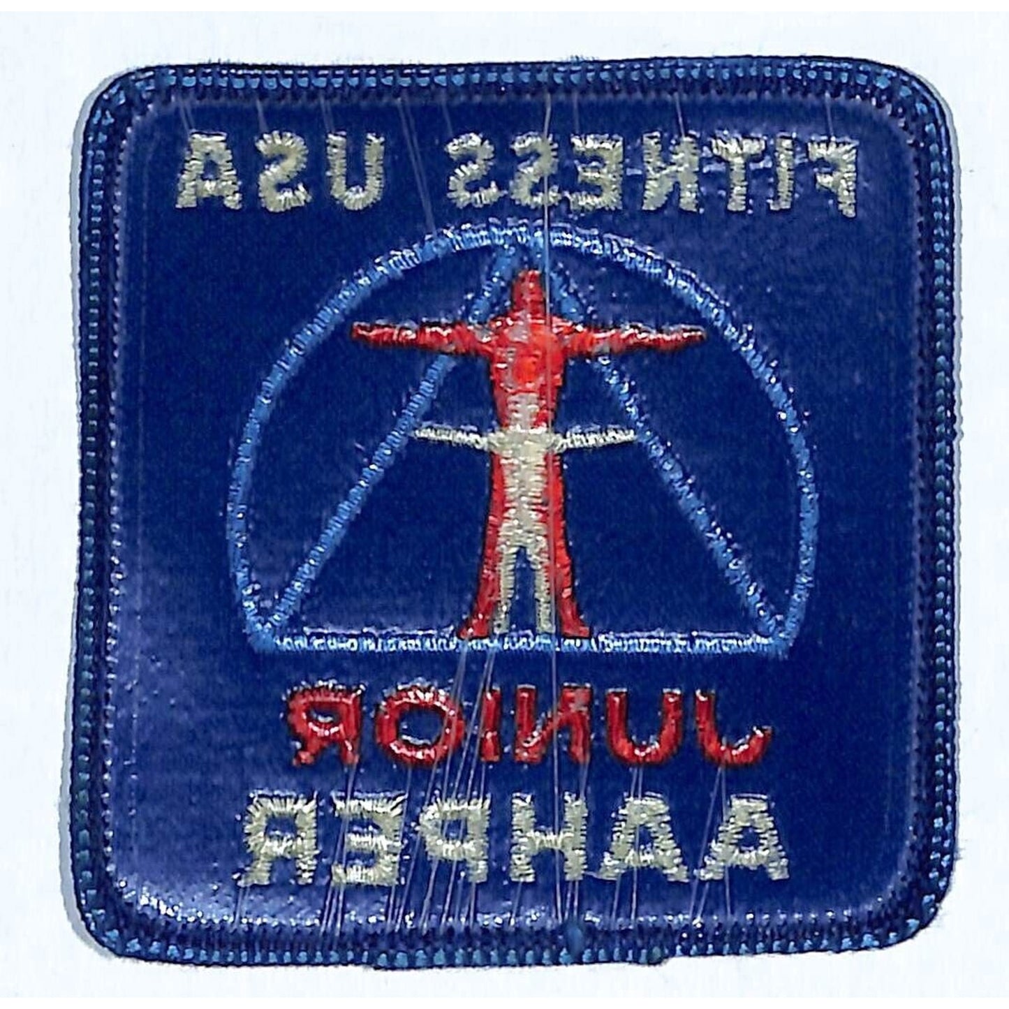 Fitness USA Junior AAHPER Embr. Patch c1970's? 3" x 3" VGC (#2)