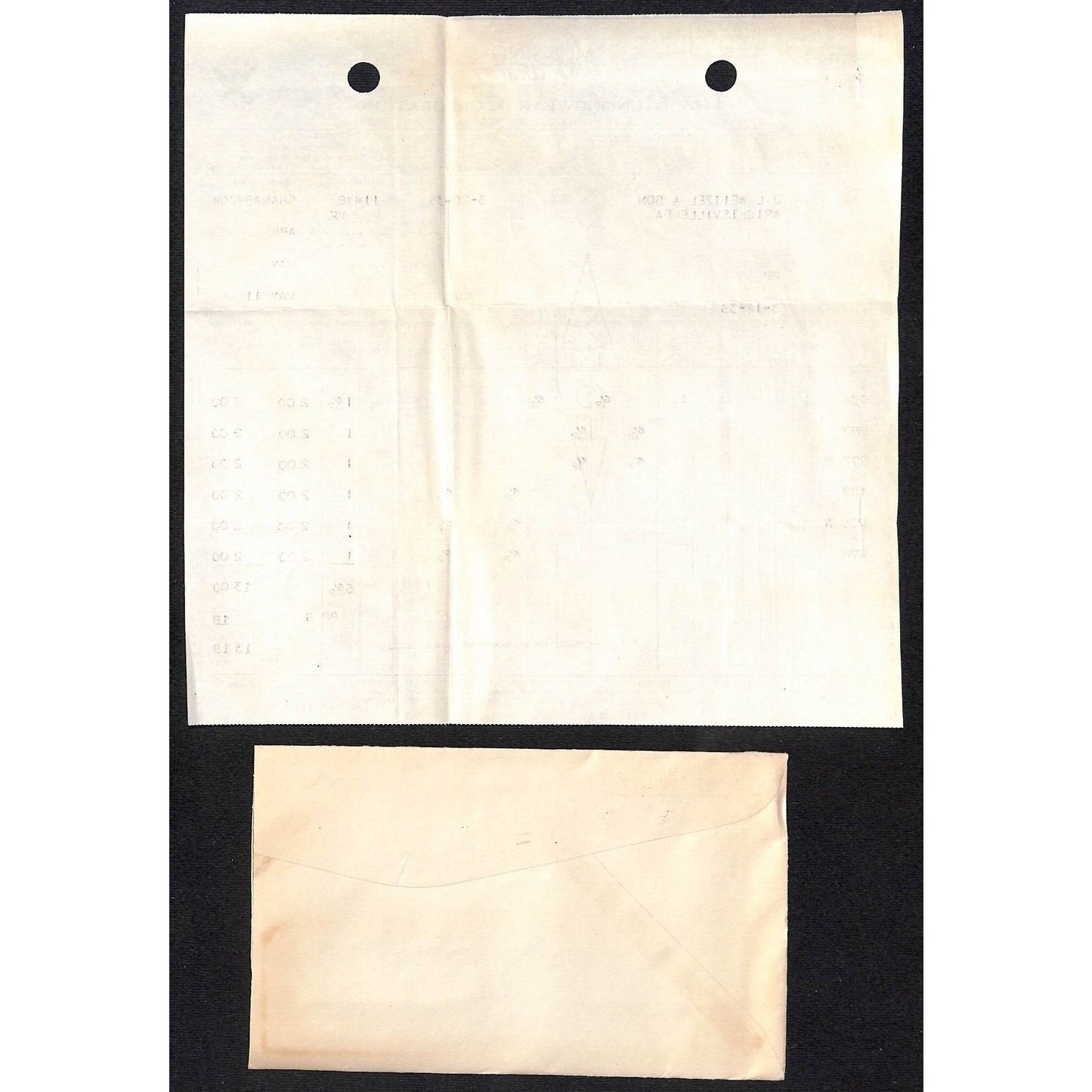 Munsingwear Munsing Wear (Underwear) Fourth Ave. NYC 1935 Billhead + Cover