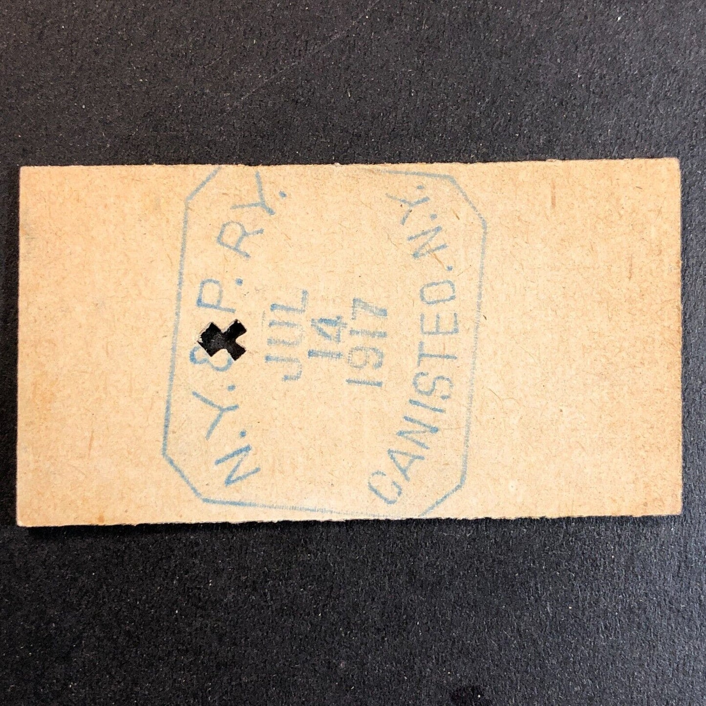 New York & Pennsylvania Railroad July 14 1917 Whitesville, NY Ticket #18249