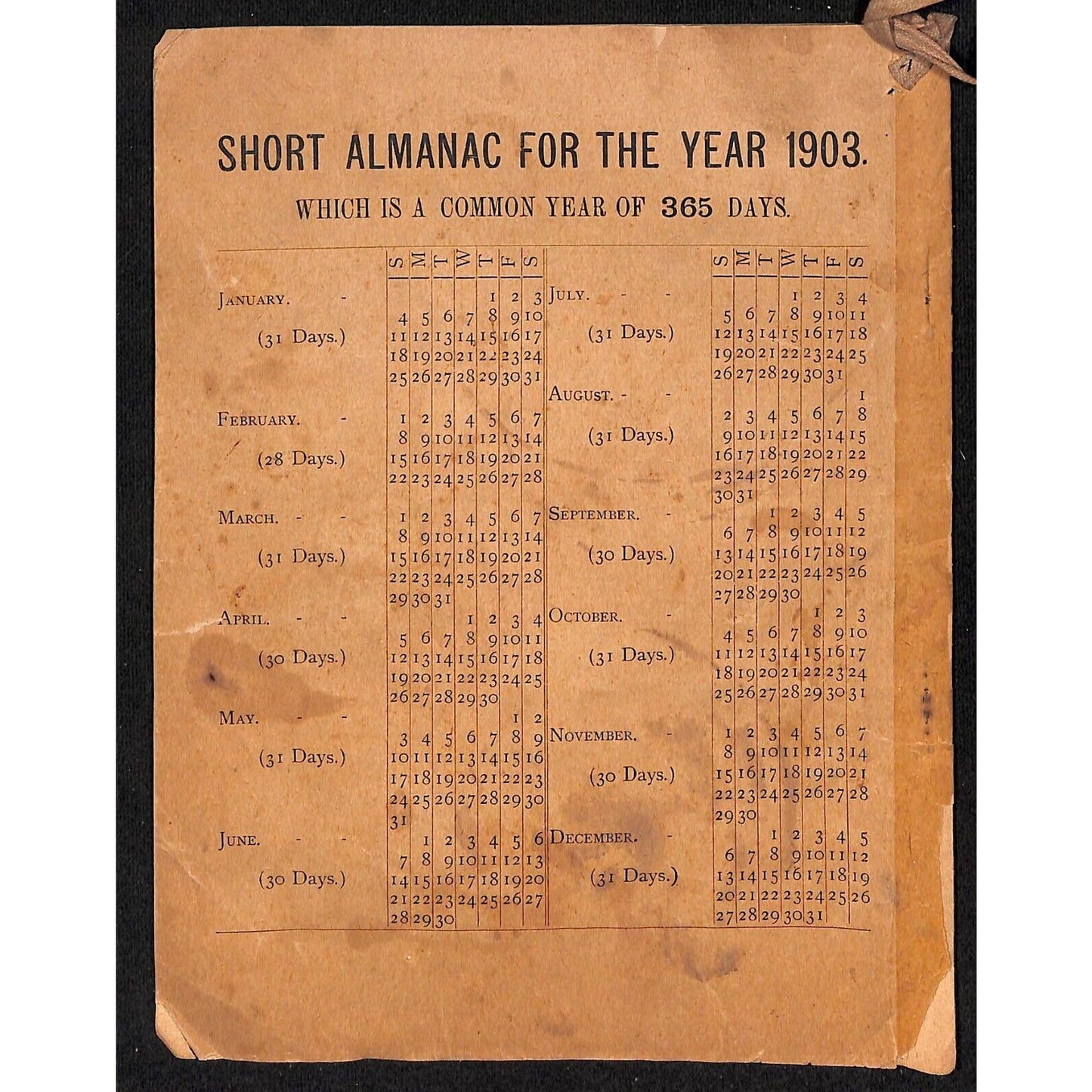 1903 Reading Eagle Almanac Reading, PA 29pp Scarce