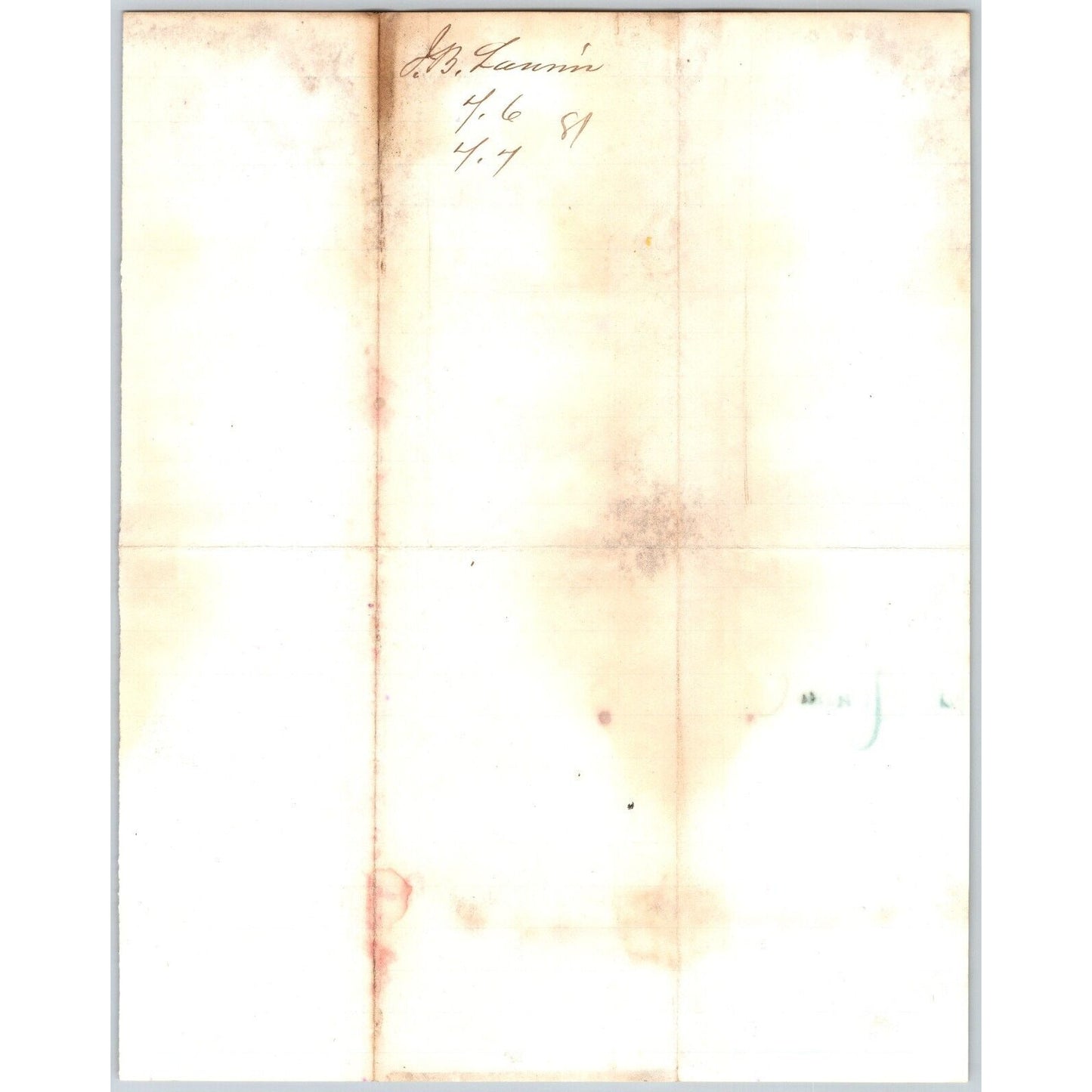 July 6 1881 ALS J.B. Laurin** Laurin, MT to Henry Elling* Virginia City, MT