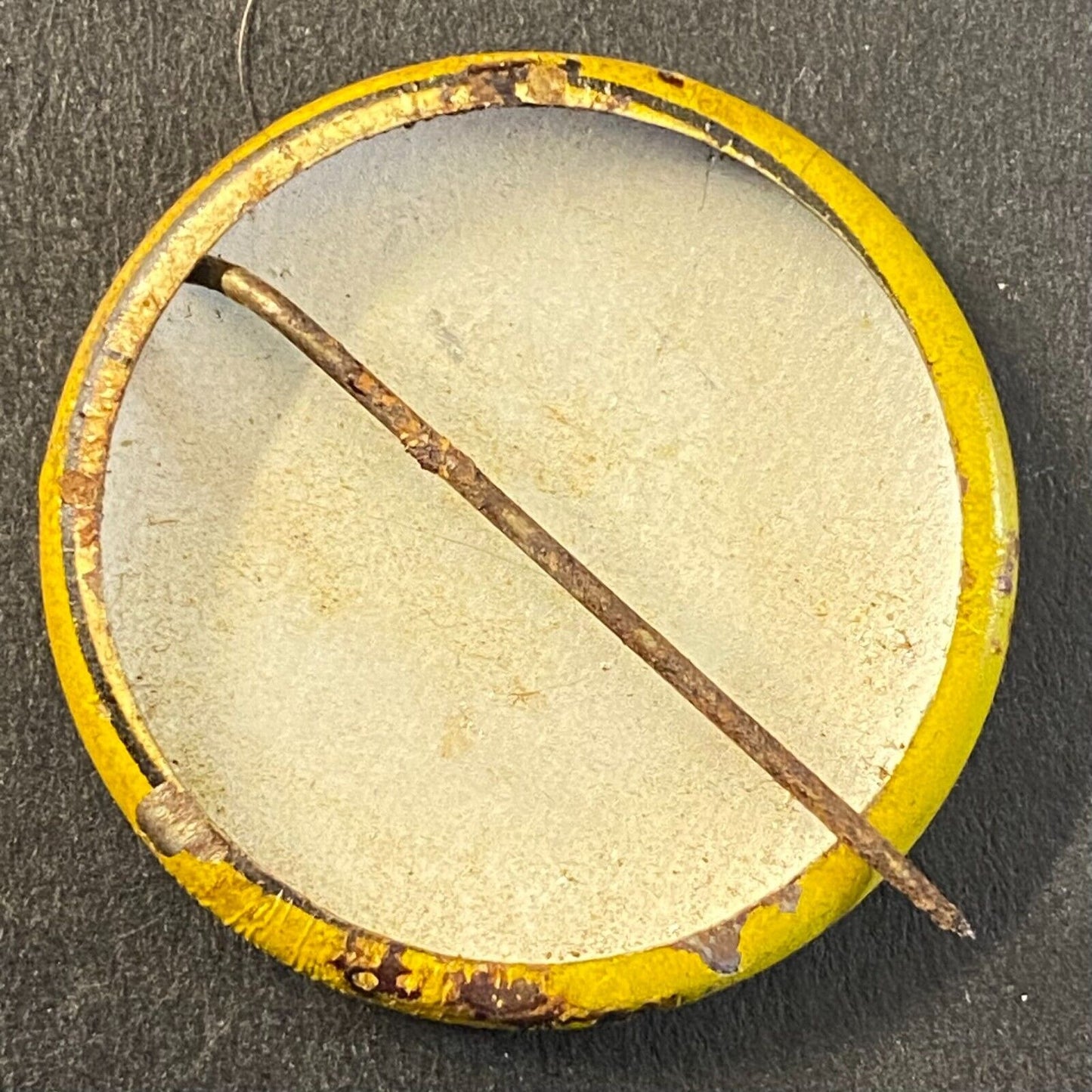 Armstrong Ceiling Watcher Look Up Vintage Litho Steel Pinback 1" c1960's-70's