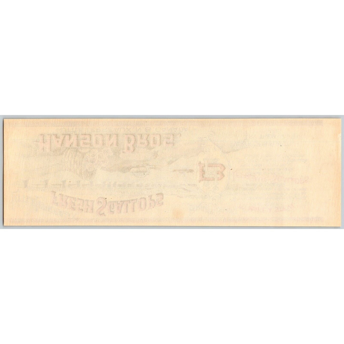 Hanson Bros. Bridge Brand Fresh Scallops Canadian Paper Can Label c1903 Scarce