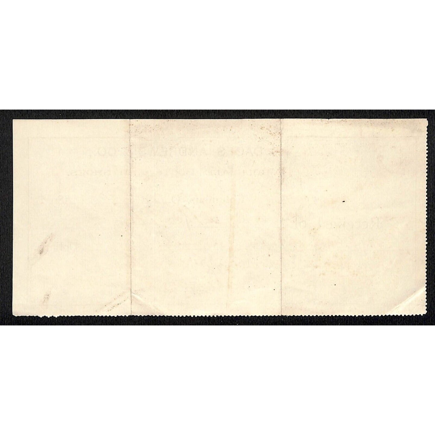 Dages, Andrews & Co. Columbus 1892 Receipt Whiteleather* N. Georgetown, OH