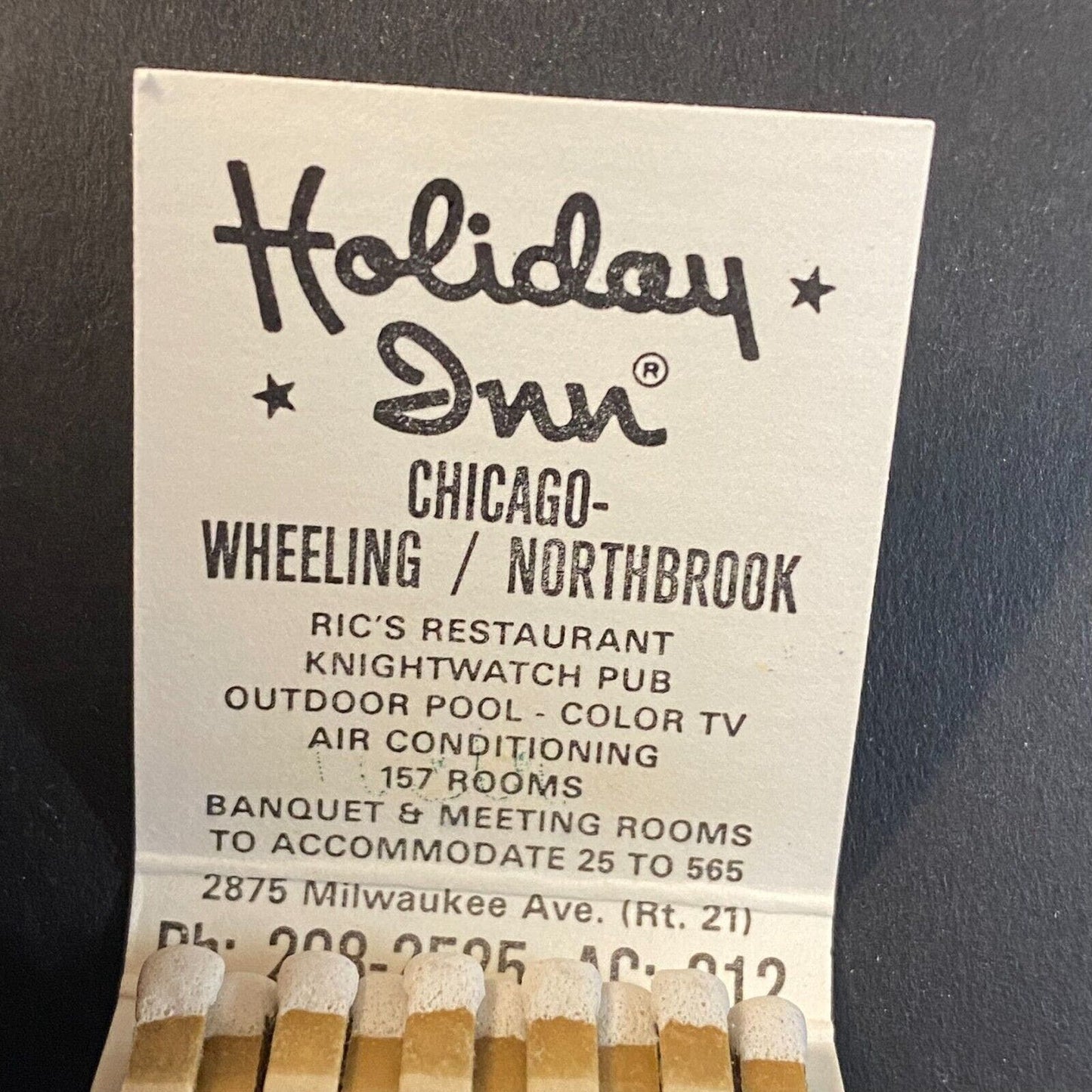Holiday Inn Chicago "Get That Holiday Feeling" c1974-80's Full Matchbook VGC