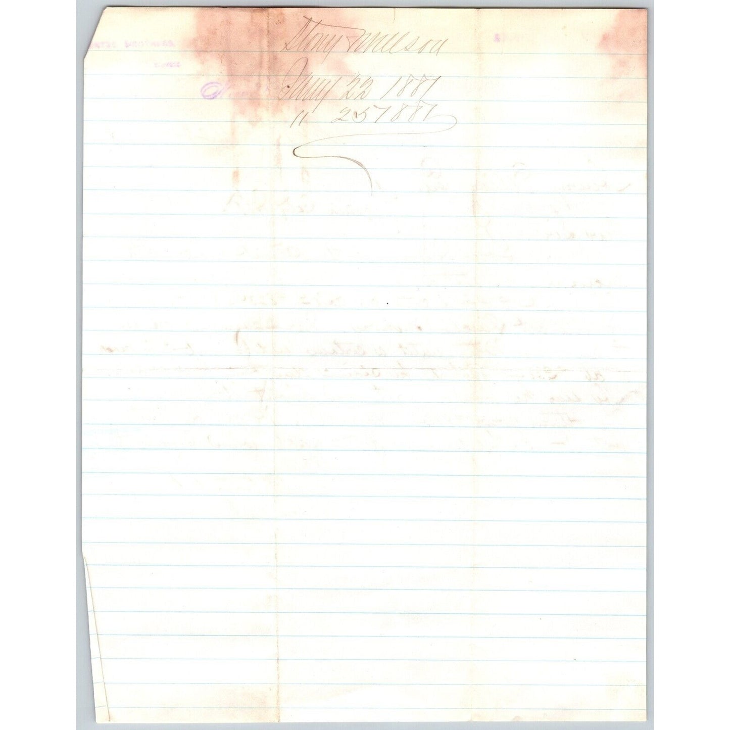 Banking House of Story & Willson Bozeman, MT 1881 Letterhead to Henry Elling*