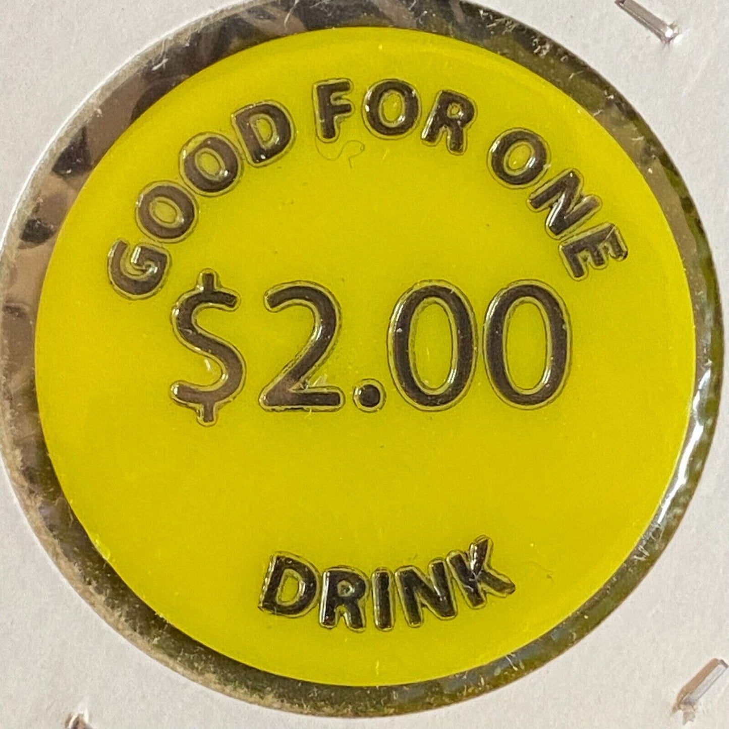 Harrisville, PA A.L. #852 c1970's-80's Plastic "Good For $2 Drink" Token