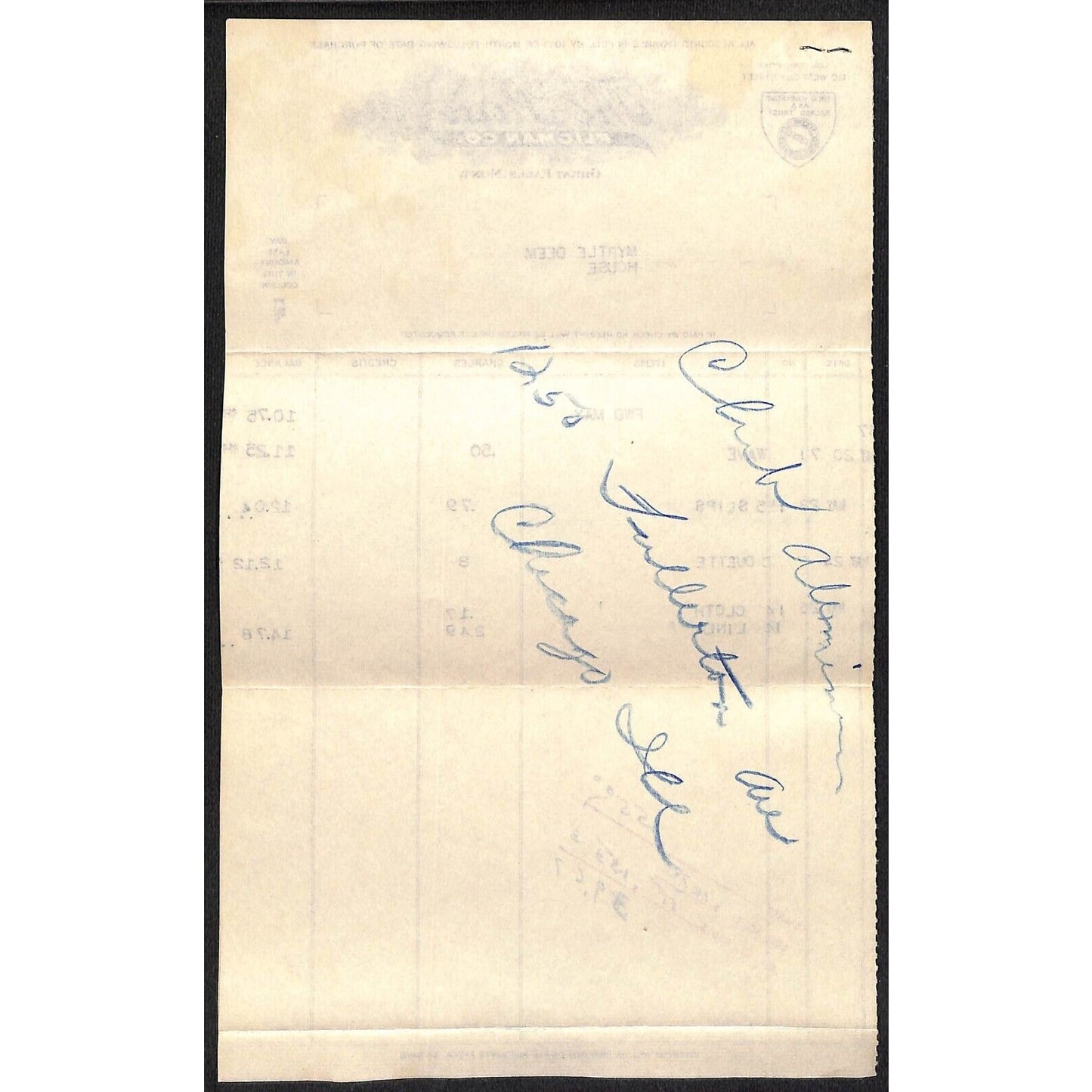 Great Falls, MT The Paris Fligman Co. 1937 2pp. Statement