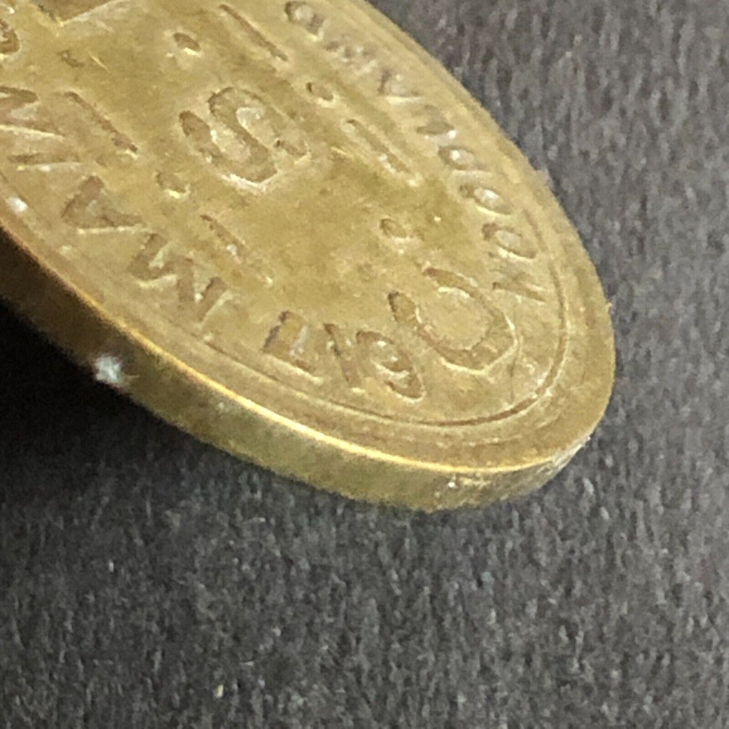 C.S.D. Charles Dunlap Cigars Woodland CA c1920's 21mm Brass Trade Token G/F 5c