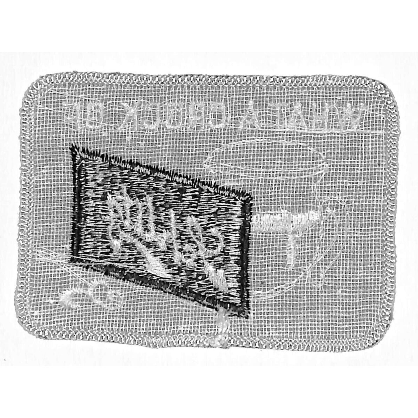 "What a Crock of Schlitz" Patch Embroidered Vintage 2 1/2" x 3 1/2" c1975-85