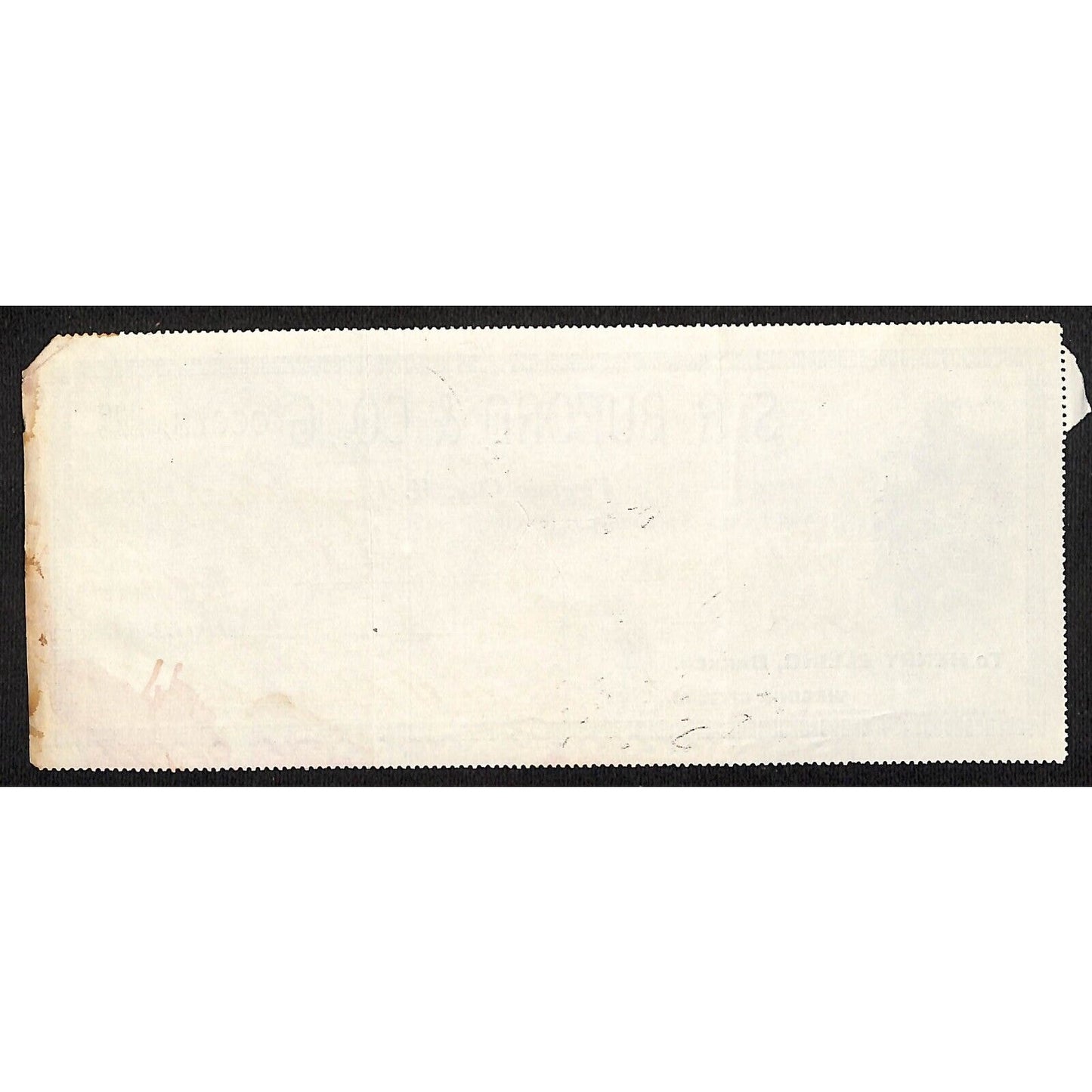 1888 Henry Elling Virginia City Montana Territory S.R. Buford Grocers Check #203
