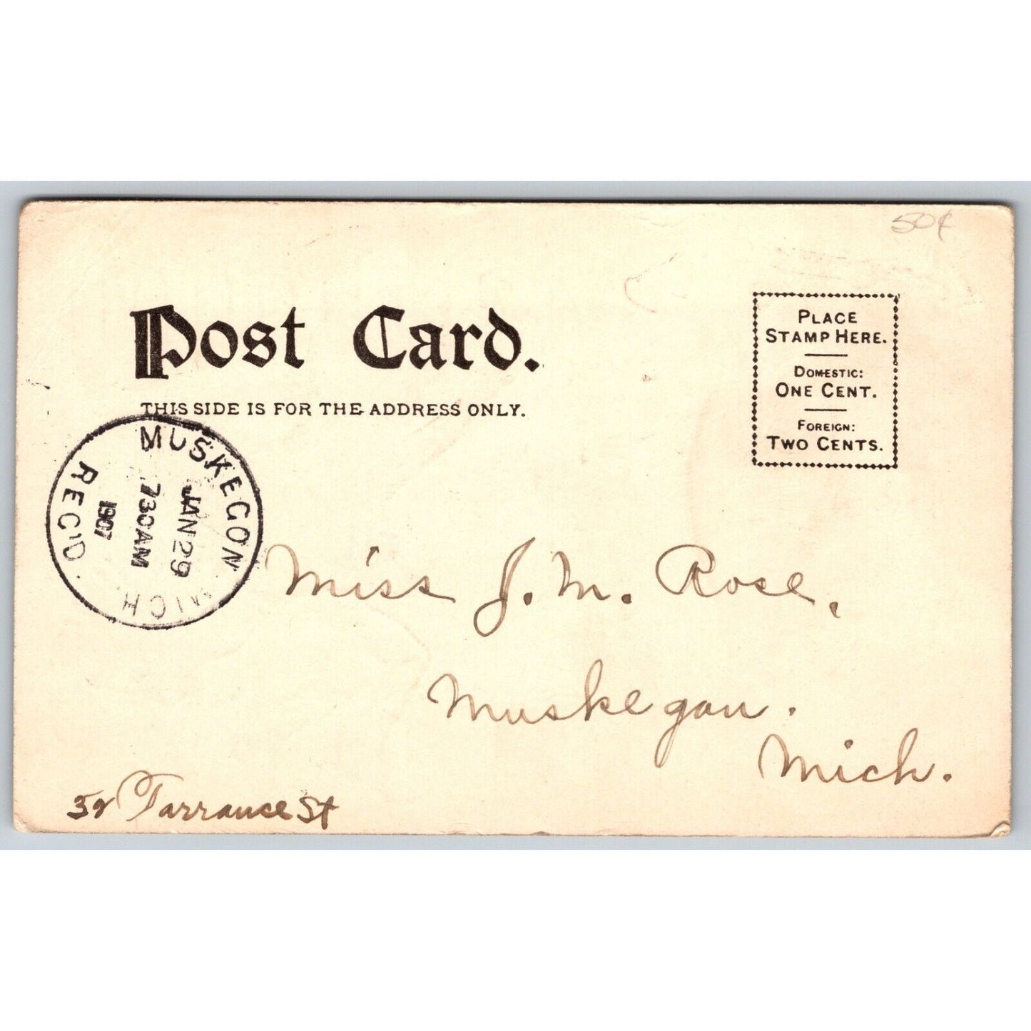 Funny Family Humor Postcard PM 1907 Dad's ? Foot Kicks Red Faced Boy in the Rear
