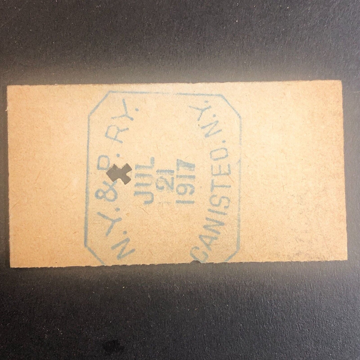 New York & Pennsylvania Railroad July 21 1917 Greenwood, NY Ticket #53587
