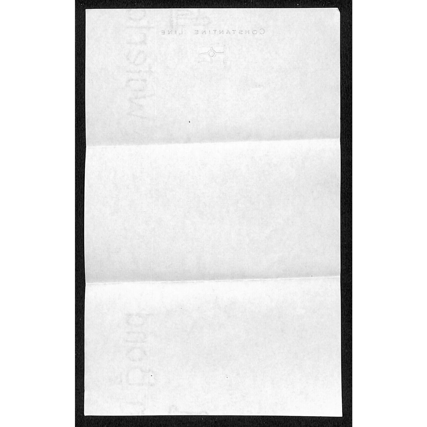 Constantine Line On Board 5"x8" Stationary Sheet c1937 Thermography* Scarce (#2)