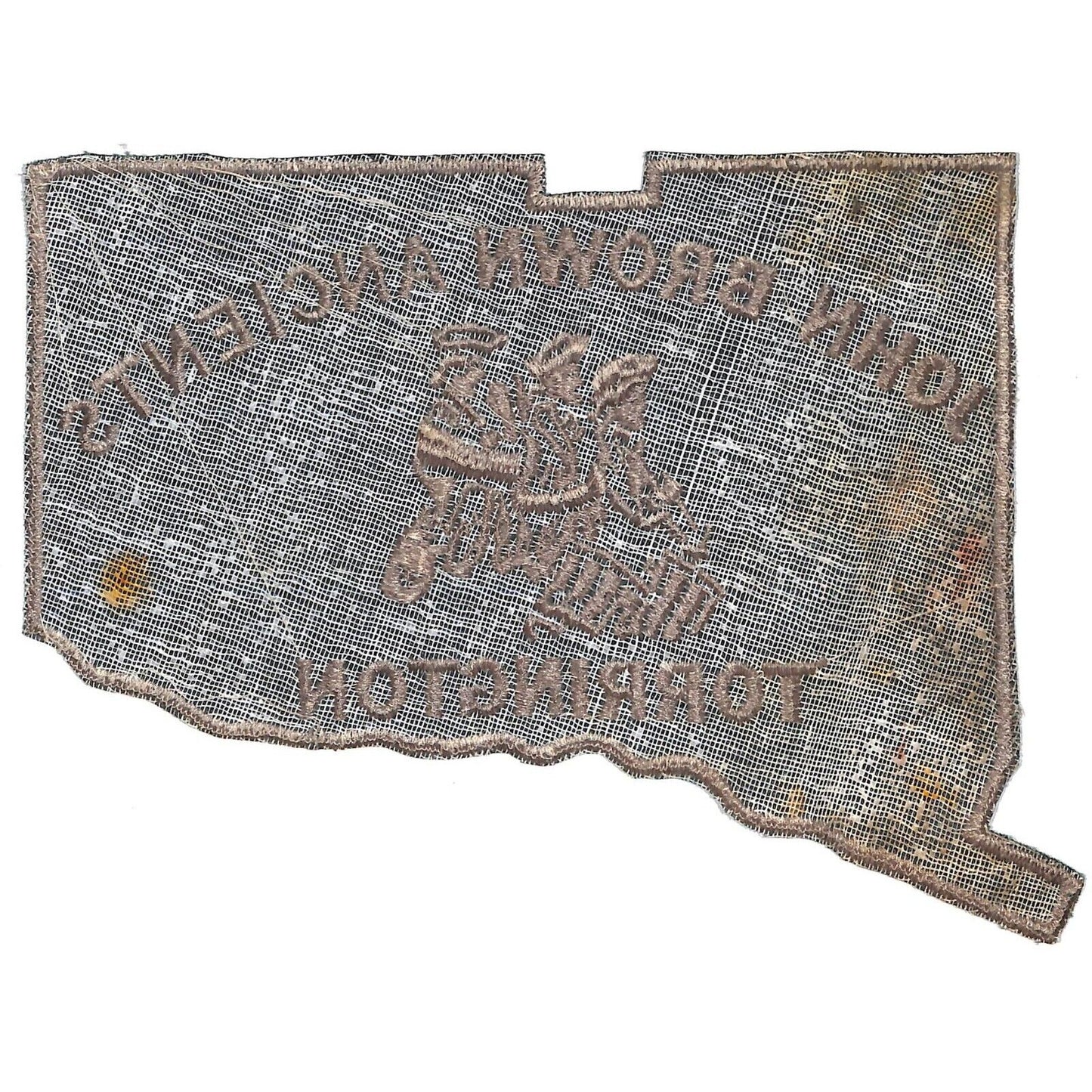 John Brown Ancients Torrington (Fife & Drum CT) c1962-70's Emb. Patch 5" x 8"