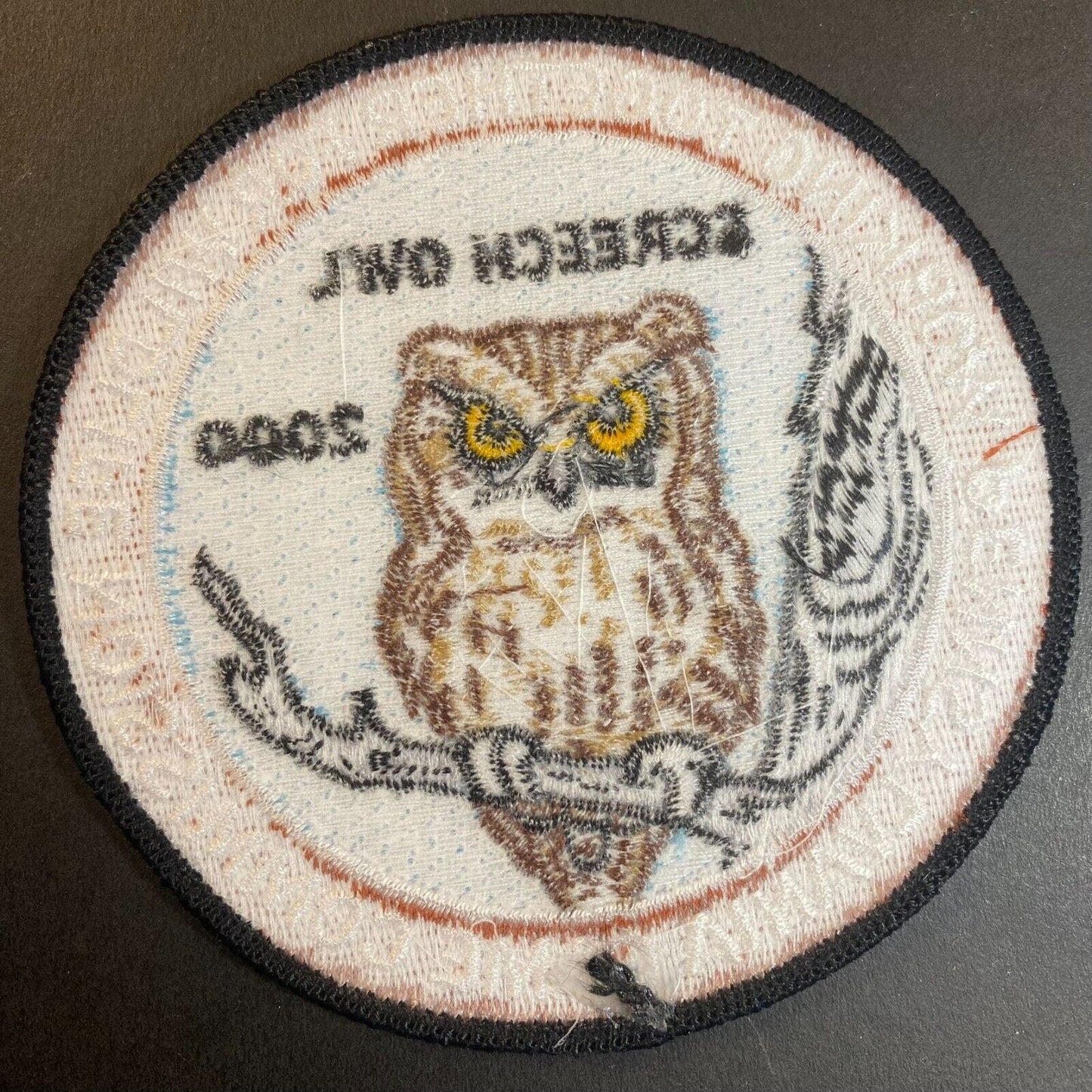 PA Game Commission Screech Owl 2000 Wildlife Embroidered Patch 4" NOS VGC
