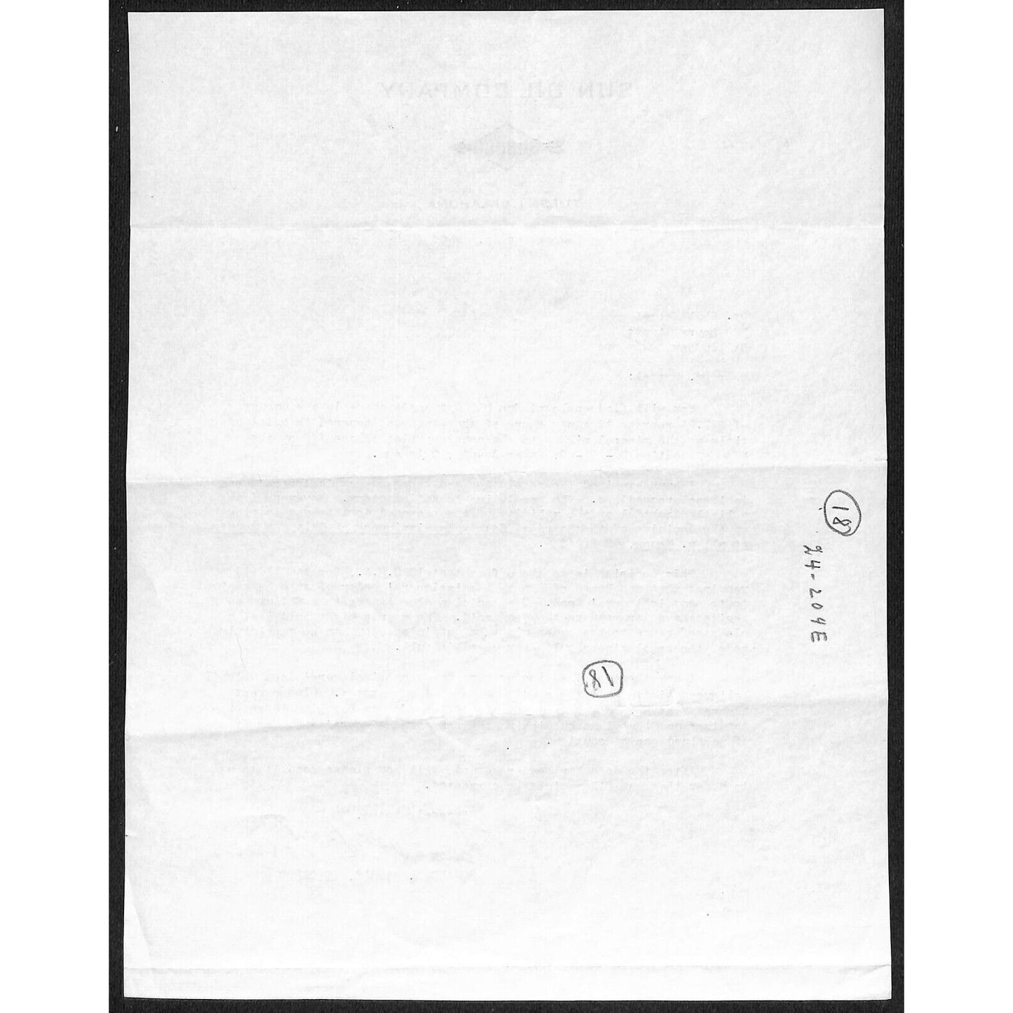 1950 Sun Oil / Sunoco Tulsa, OK Letterhead re: Mineral Rights on Burial Plot