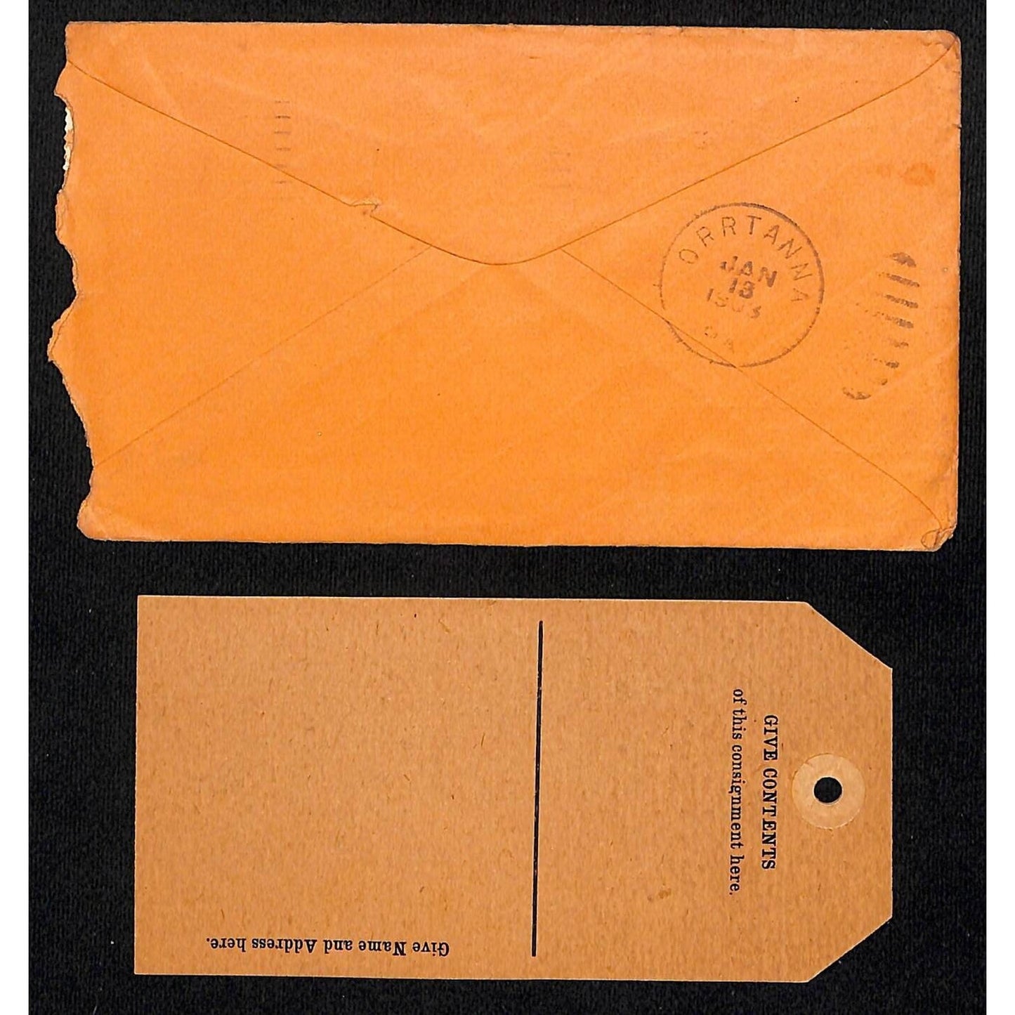 1903 William H. Cohen Merchants Washington St. NYC Cover and Shipping Tag
