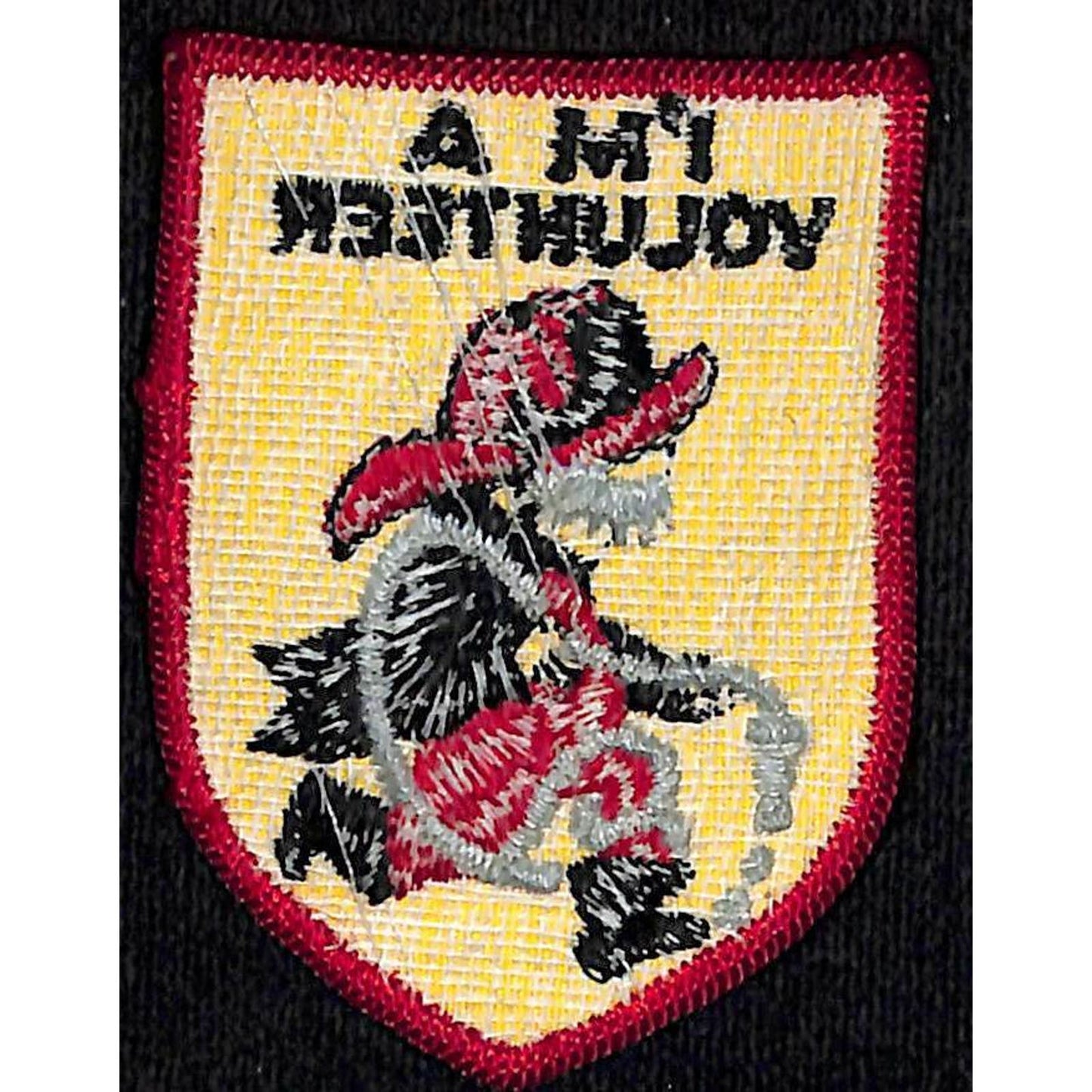 Vintage c1970's "I'm A Volunteer" (Fire Department) Embroidered Patch