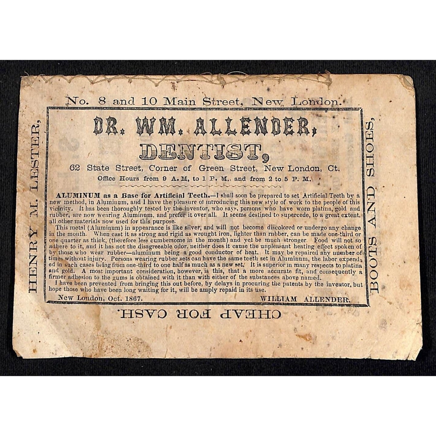 1868 New England Almanac and Farmer's Friend C. Prince, New London 29pp* Scarce