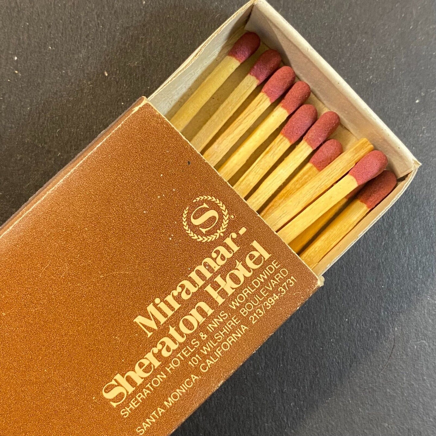 Miramar Sheraton Hotel Santa Monica Sea Shells Vintage Matchbox