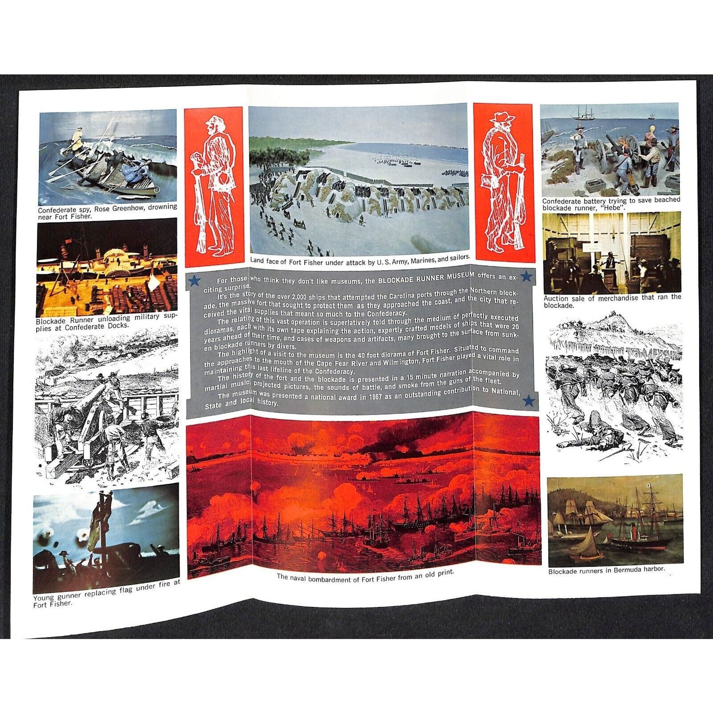 Blockade Bunkers of the Confederacy Blockade Runner Museum NC c1970's Brochure