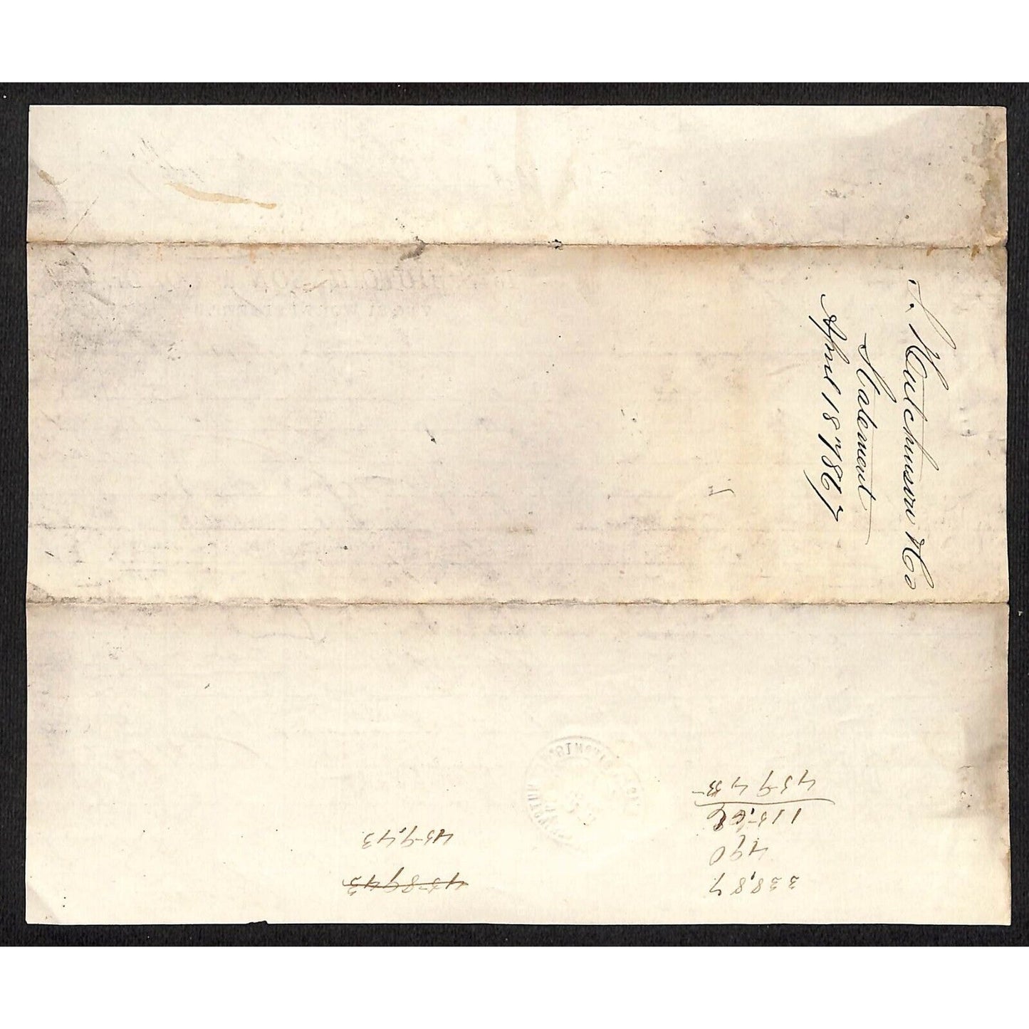 S. Hutchinson & Co. Worth St. NYC 1867 J.J. Cover* Billhead