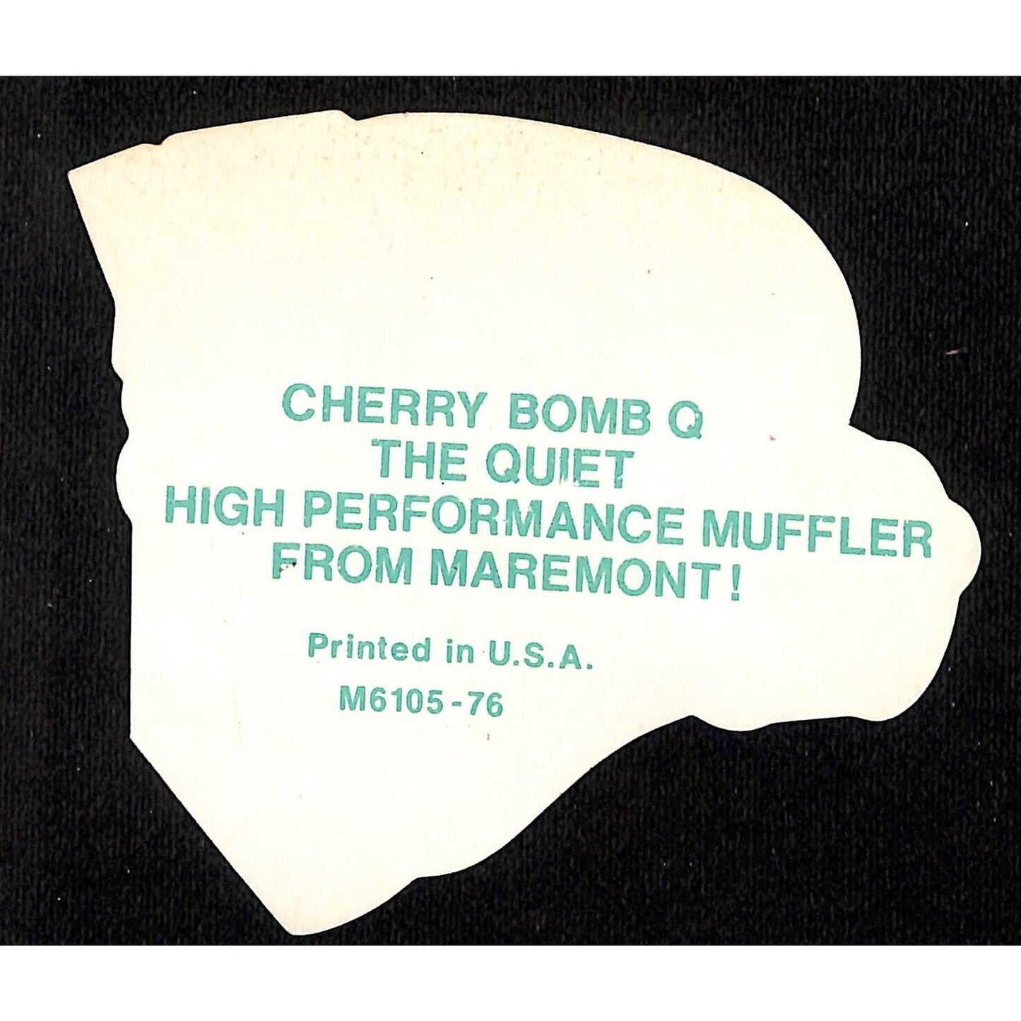 Cherry Bomb Maremont Muffler Performance Auto Racing Vintage Sticker c1976