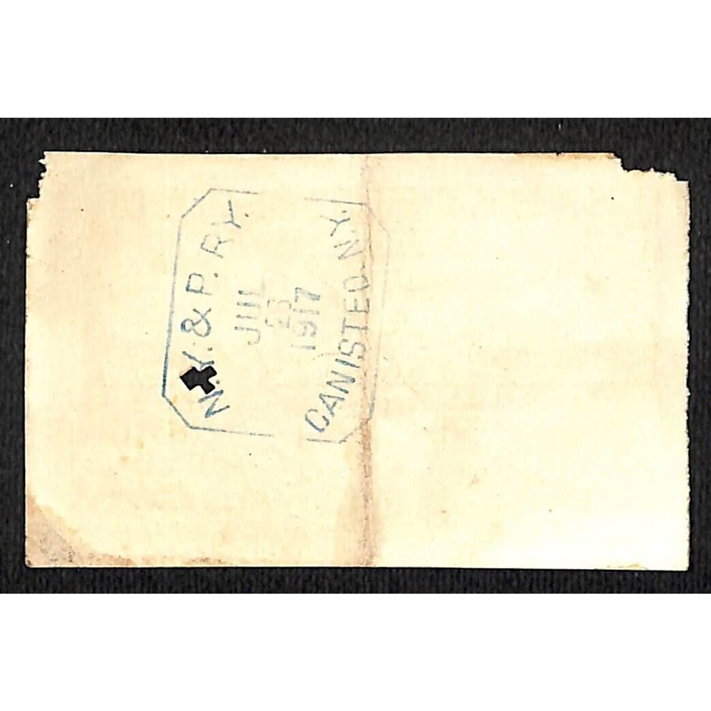 New York & Pennsylvania Railroad RY July 26 1917 Rexville Ticket #5249