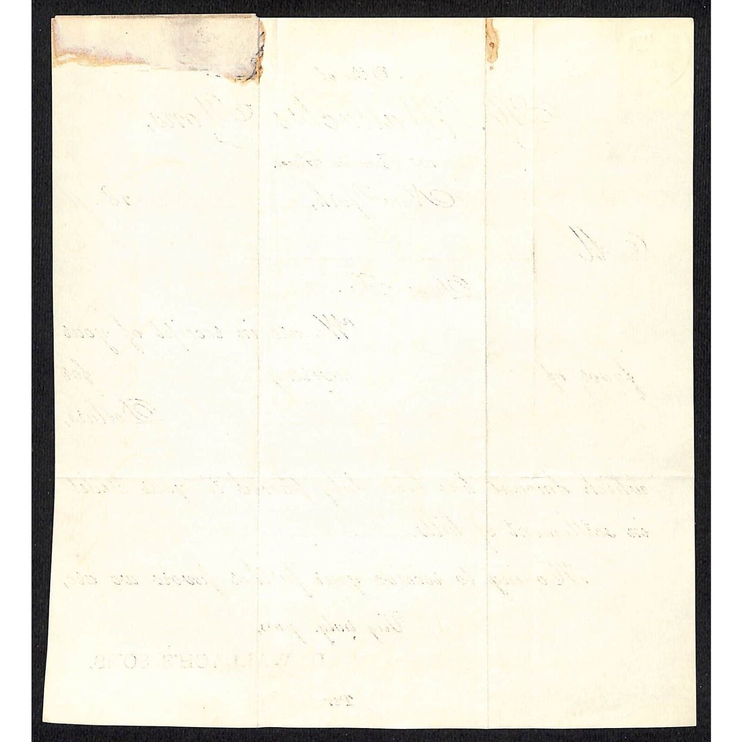H. Wallach's Sons (Shirts) Franklin St. NYC Campbell 1870 Receipt w/ Tax Stamp