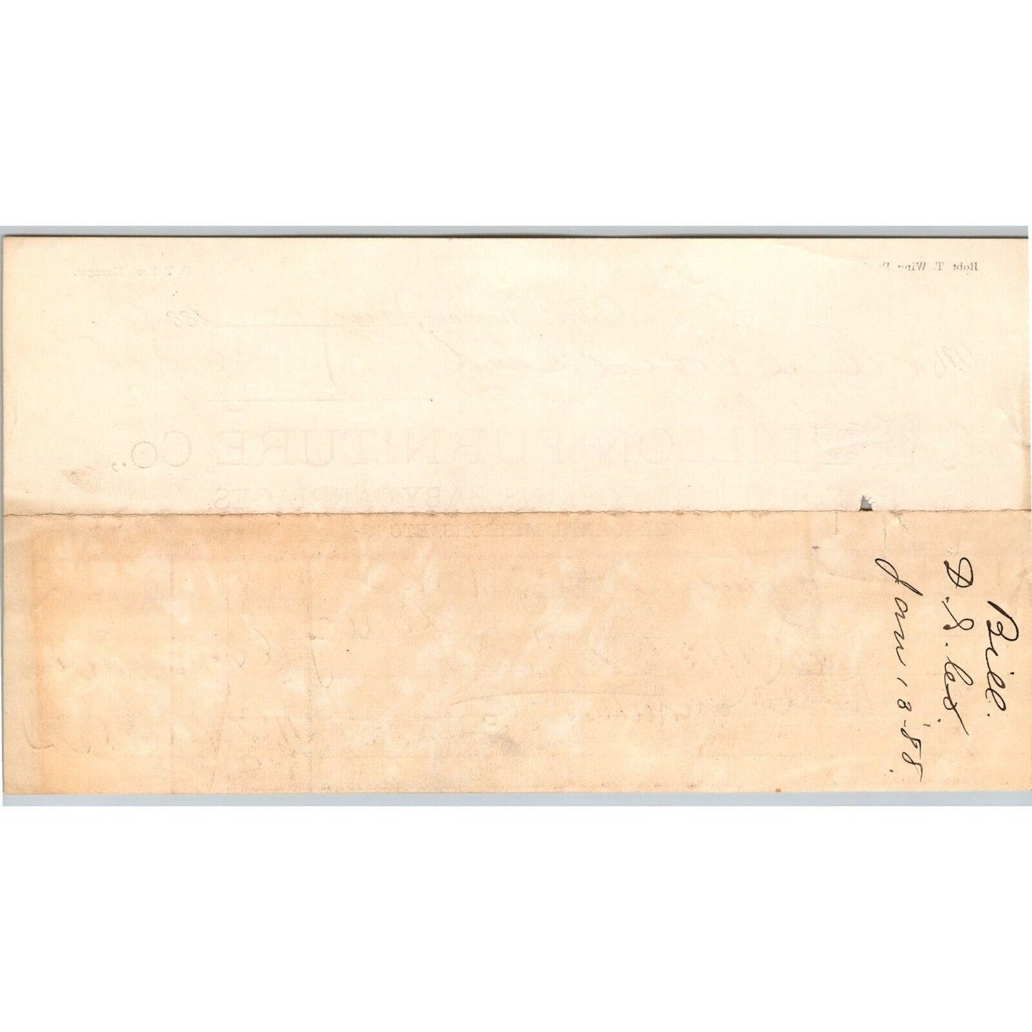 Dillon MT Dillon Furniture Co. / Social Club 1888 Coffins Billhead