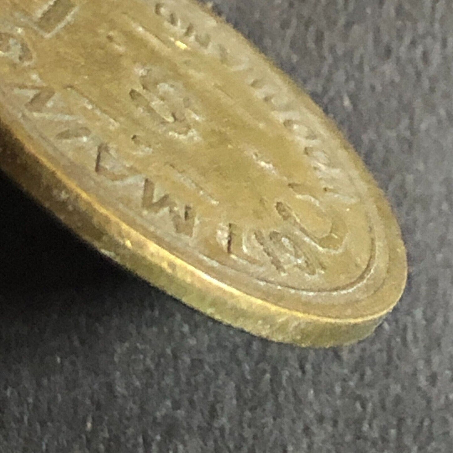 C.S.D. Charles Dunlap Cigars Woodland CA Brass G/F 5c c1920's Trade Token - 21mm