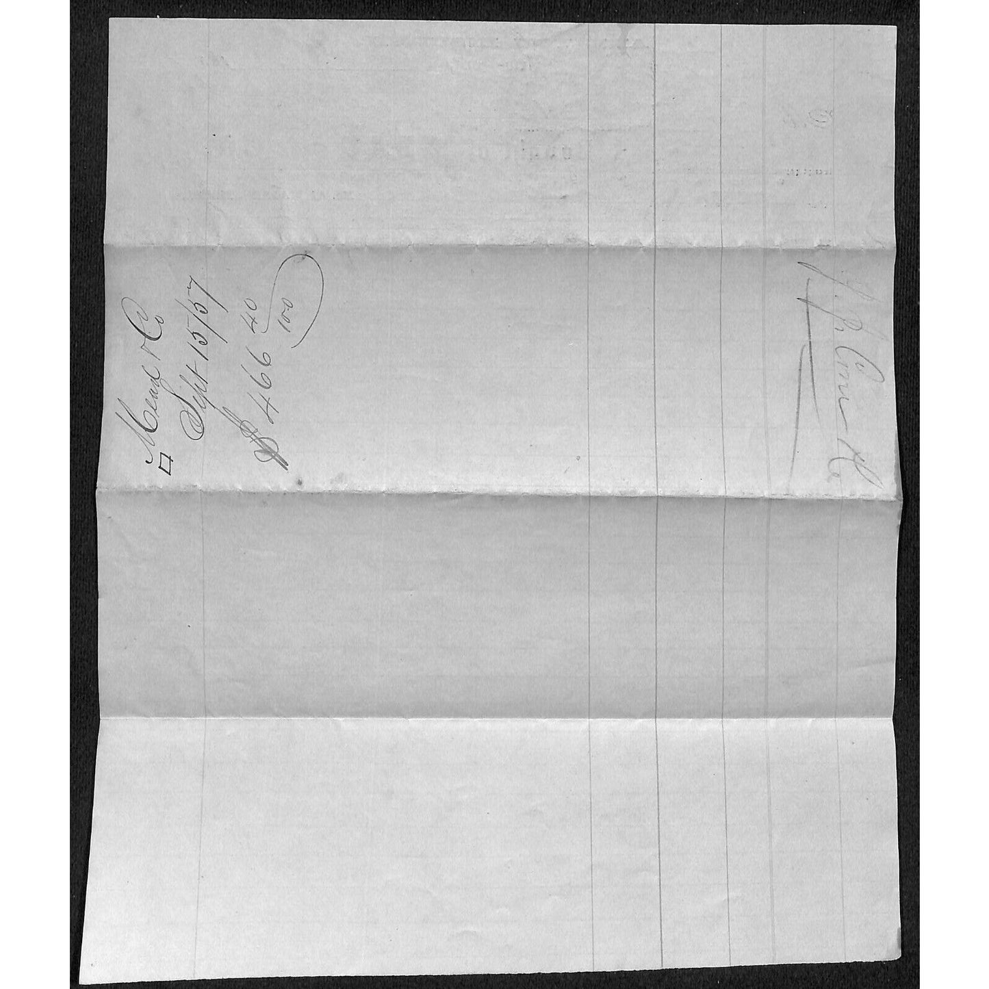 Mead & Co. Grocers NYC 1857 J.J. Cover, Johnsville, OH* Billhead Scarce